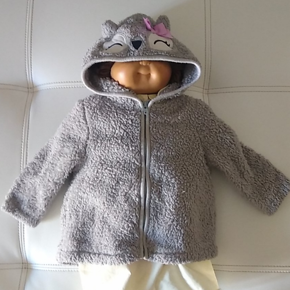 Gray jacket with hood
